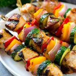 Chicken, Onion & Peppers Kebabs