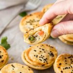 Mini Pies - Chicken and Mushroom topped with sesame seeds